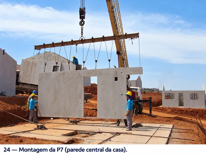 Montagem da P7 (parede central da casa).